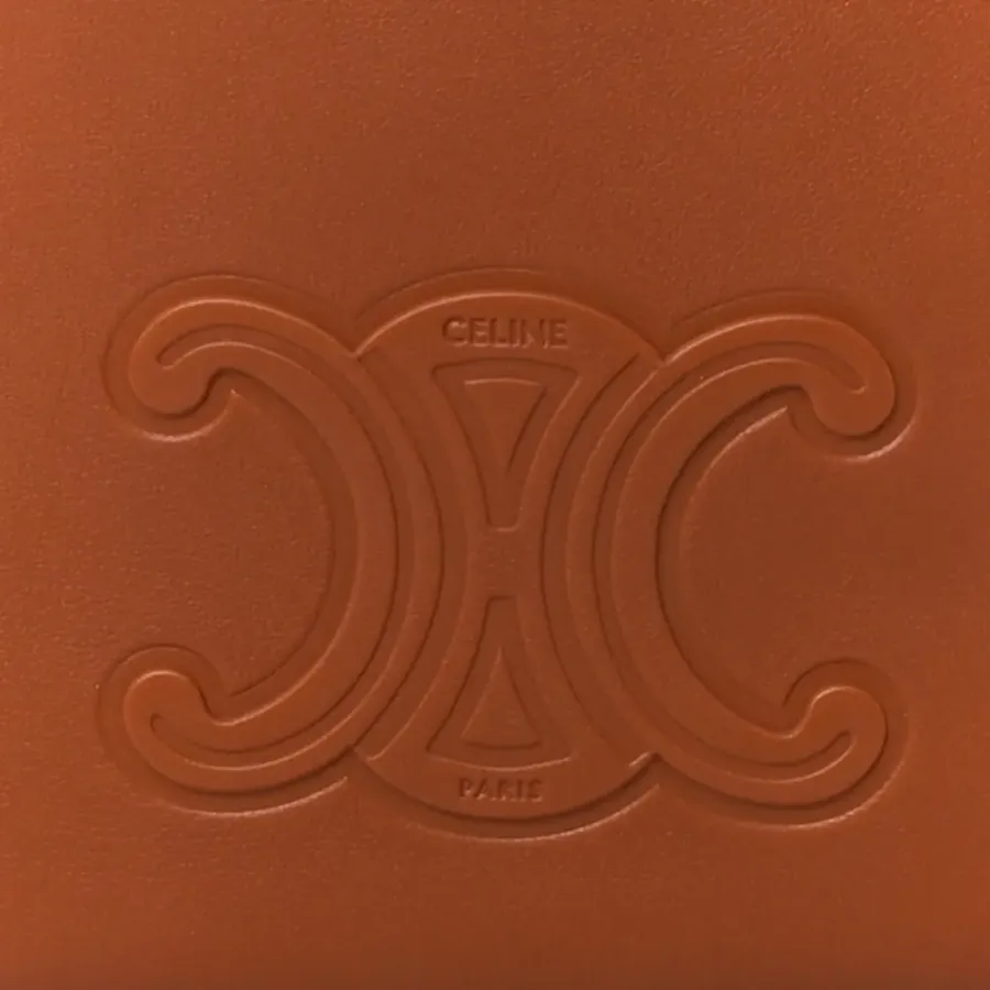 Celine Medium Triomphe Heloise Shoulder Bag Tan Supple Calfskin Leather