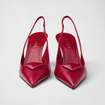 PRADA Saffiano Red High Heels Shoes