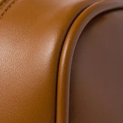 Miu Miu Calfskin Leather Beau Brown Top-Handle Bags
