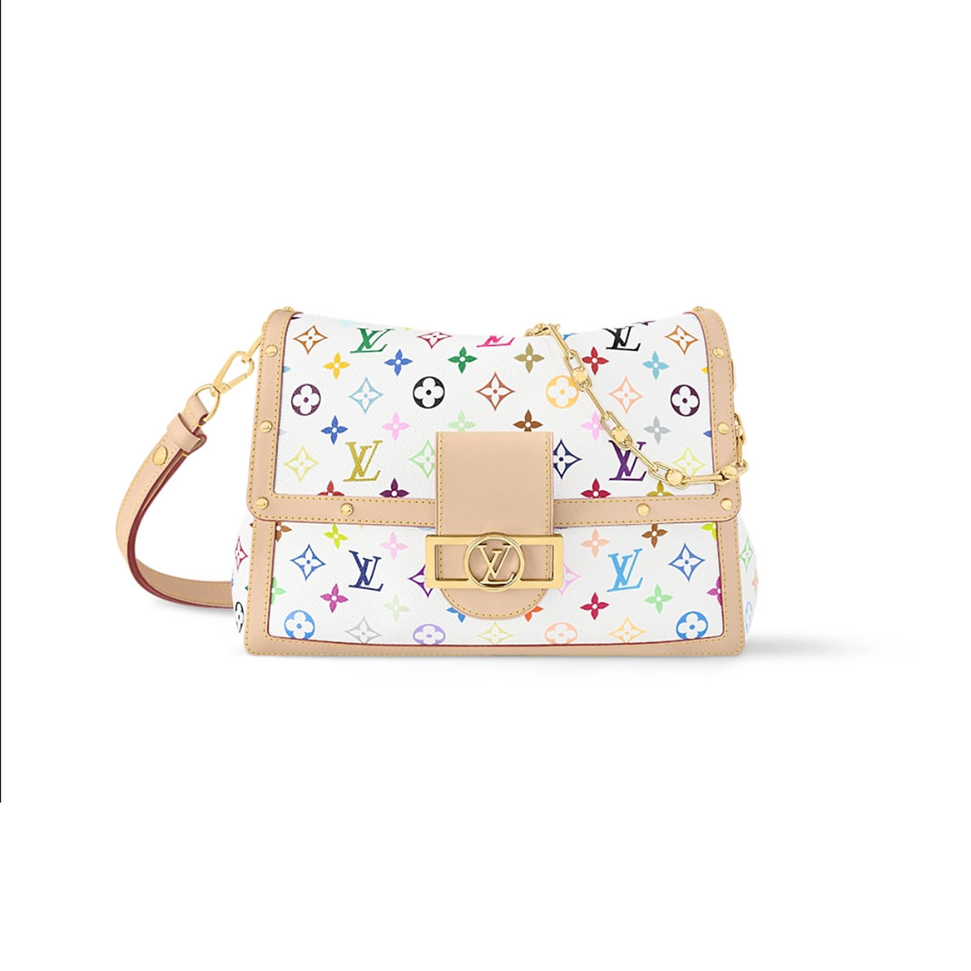 Louis Vuitton x Murakami Takashi Dauphine Soft GM Multicolor White Gold Hardware
