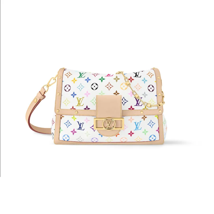 Louis Vuitton x Murakami Takashi Dauphine Soft GM Multicolor White Gold Hardware