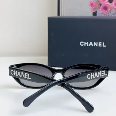 CHANEL round frame glasses black color SIZE 54-19-145