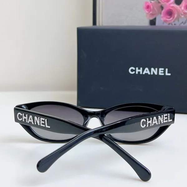 CHANEL round frame glasses black color SIZE 54-19-145 - Image 4