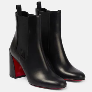 Christian Louboutin Black thick soles with thick heels and bare boots