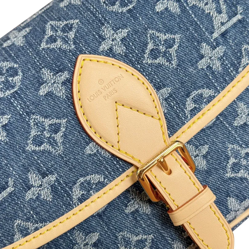 Louis Vuitton Diane Giant Monogram Empreinte Denim Canvas Gold Hardware