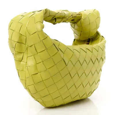 Bottega Veneta Mini Intrecciato Jodie Kiwi Nappa Leather