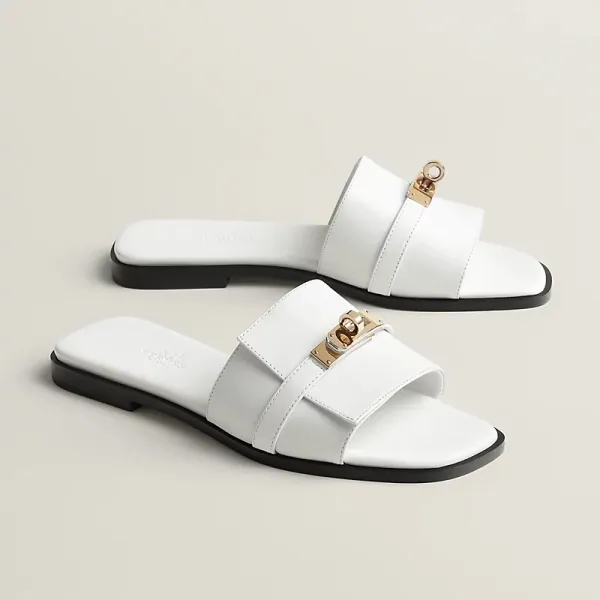 HERMES Giulia white Slippers - Image 2