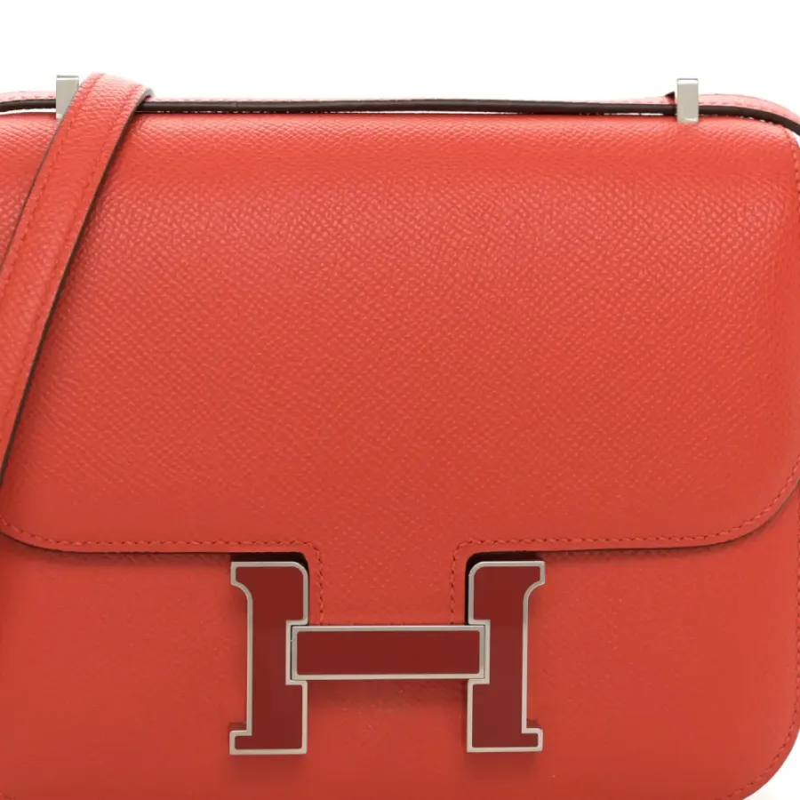 Hermès Enamel Constance 18 Capucine/Sanguine Epsom Leather Palladium Hardware