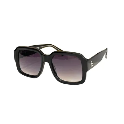 Fendi square frame glasses leopard orange/black/grey/leopard/yellow/eggplant color Size 56口18-145