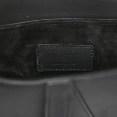 Dior Mini Saddle Bag Black Ultra Matte Calfskin Leather Matte Black Hardware