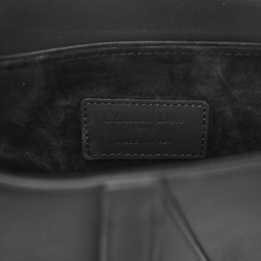 Dior Mini Saddle Bag Black Ultra Matte Calfskin Leather Matte Black Hardware