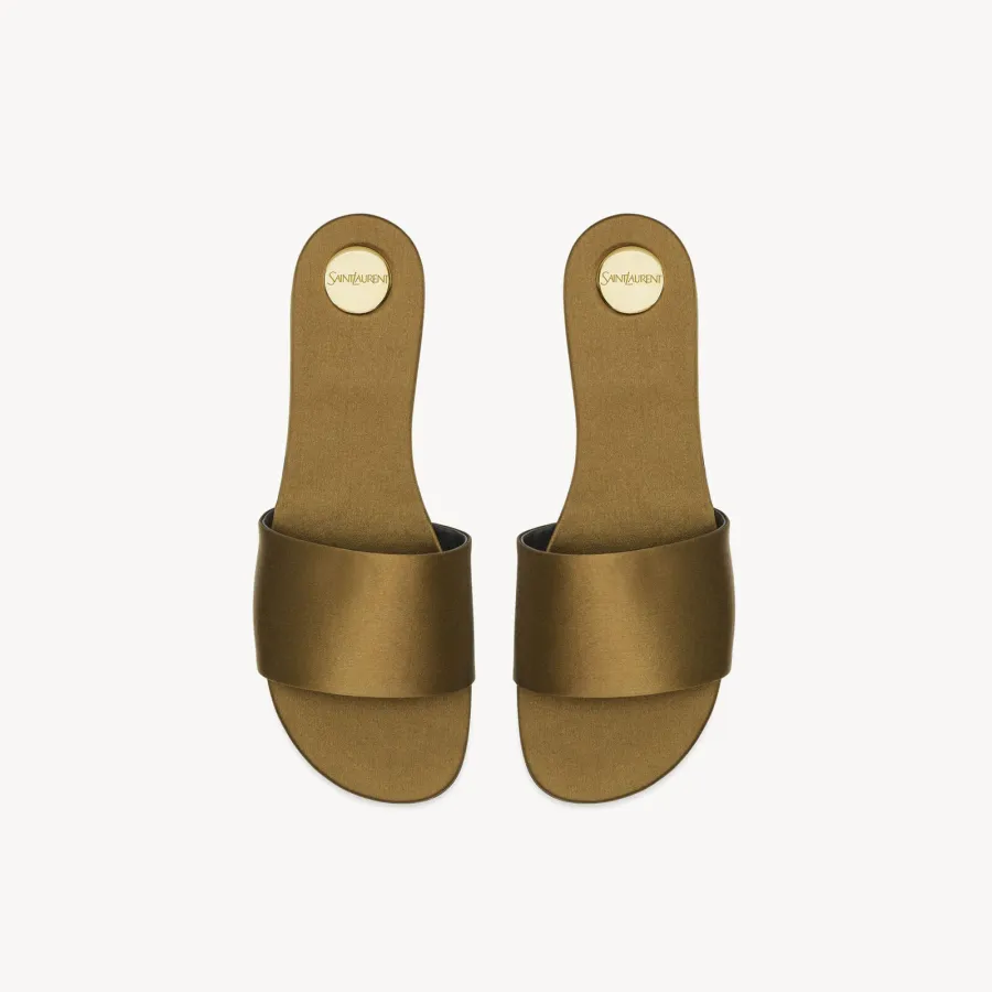 Yves Saint Laurent Crepe satin sandals slippers