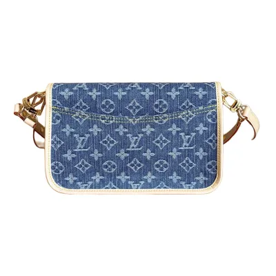 Louis Vuitton Diane Giant Monogram Empreinte Denim Canvas Gold Hardware