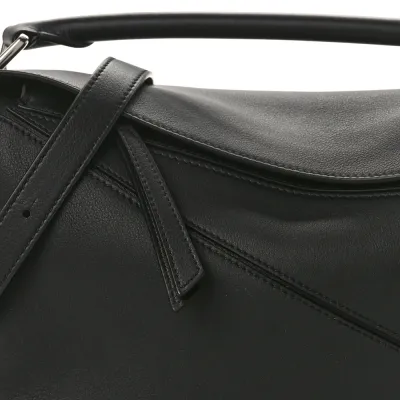 Loewe Puzzle Bag Small Black Calfskin Leather