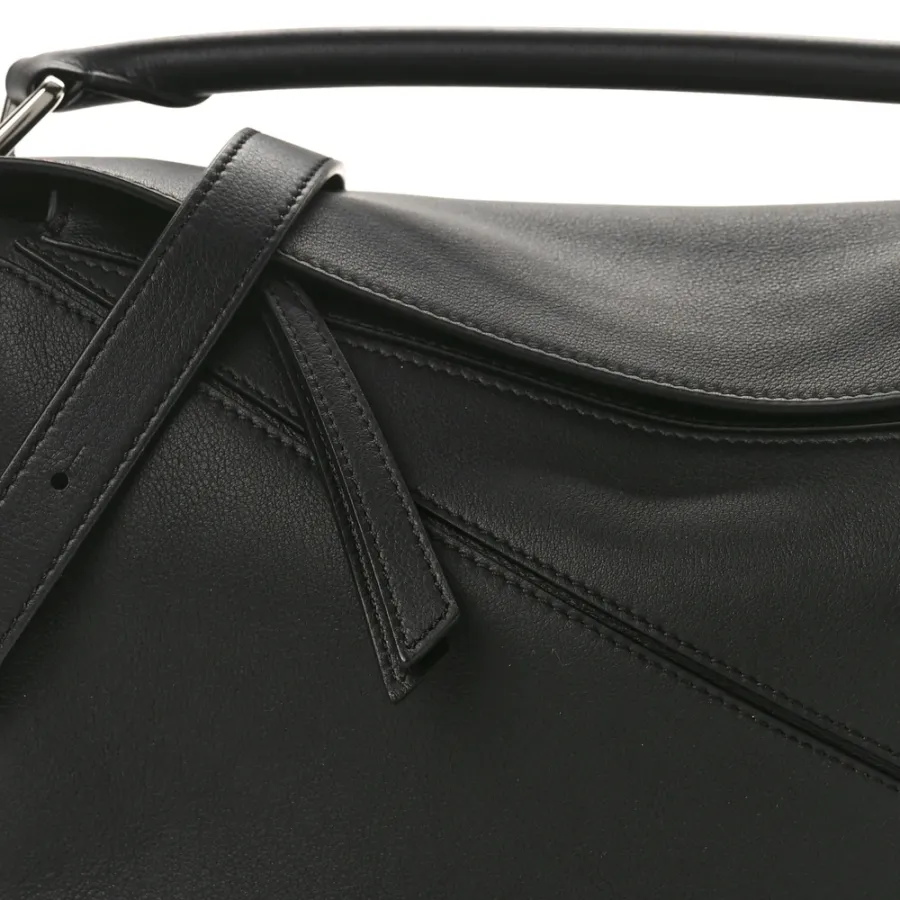 Loewe Puzzle Bag Small Black Calfskin Leather