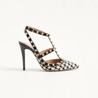 VALENTINO Thousand-bird lattice fabric Heels (heel height 10cm)