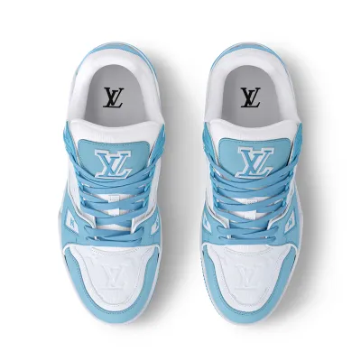 Louis Vuitton White with Blue Sneakers