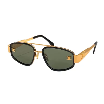 Celine glasses black gold/black/black silver/leopard/green black/blue green color Size 54口21-145