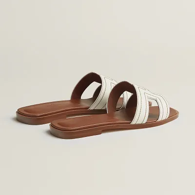 HERMES Oran white Slippers