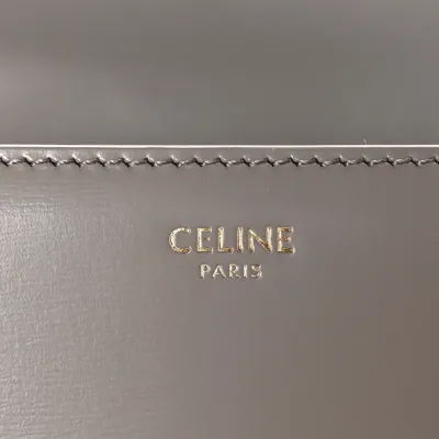 Celine Small Teen Triomphe Bag Pebble Shiny Calfskin Leather Gold Hardware