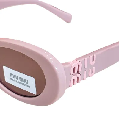 Miu Miu Oval glasses pink/black gold/leopard/ivory/tawny color Size 50口20-140