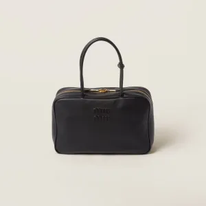 Miu Miu Beau Calfskin Leather Black Top-Handle Bags