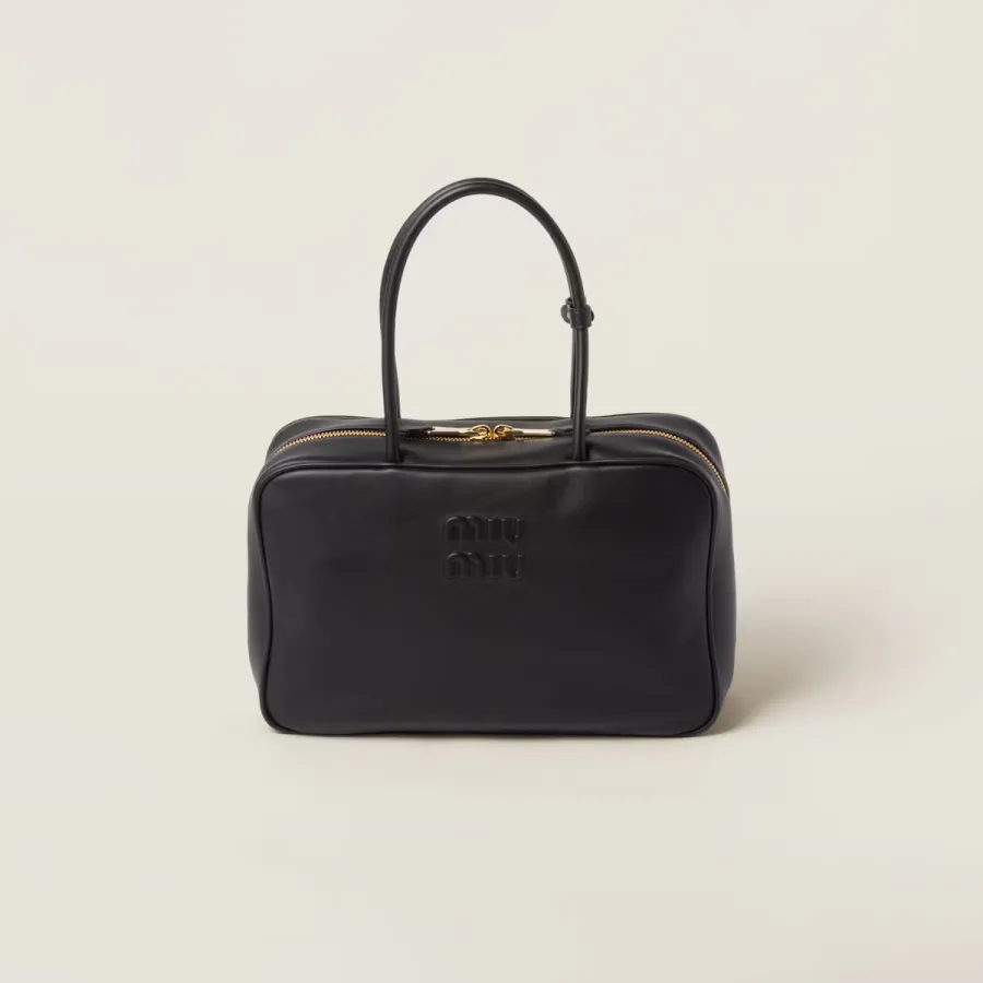 Miu Miu Beau Calfskin Leather Black Top-Handle Bags
