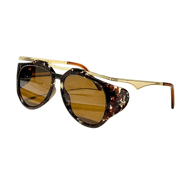 Saint Laurent aviator glasses leopard/ivory/black/brown color Size 55口16-135