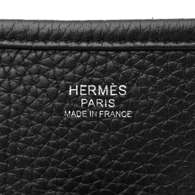 Hermès Evelyne III PM Black Taurillon Clemence Leather Palladium Silver Hardware