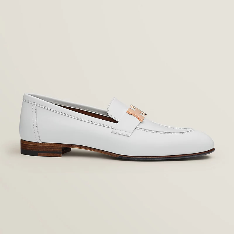 HERMES Paris Sapatos Brancos Tipo Loafers