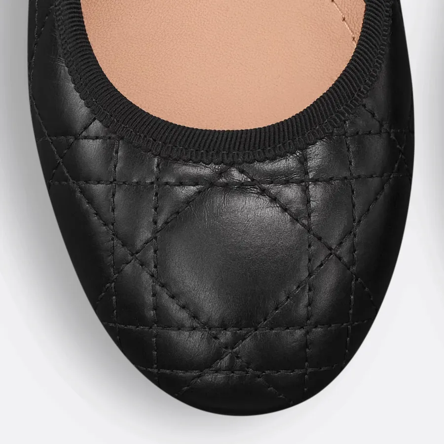 Dior black high-heeled ballet shoes
