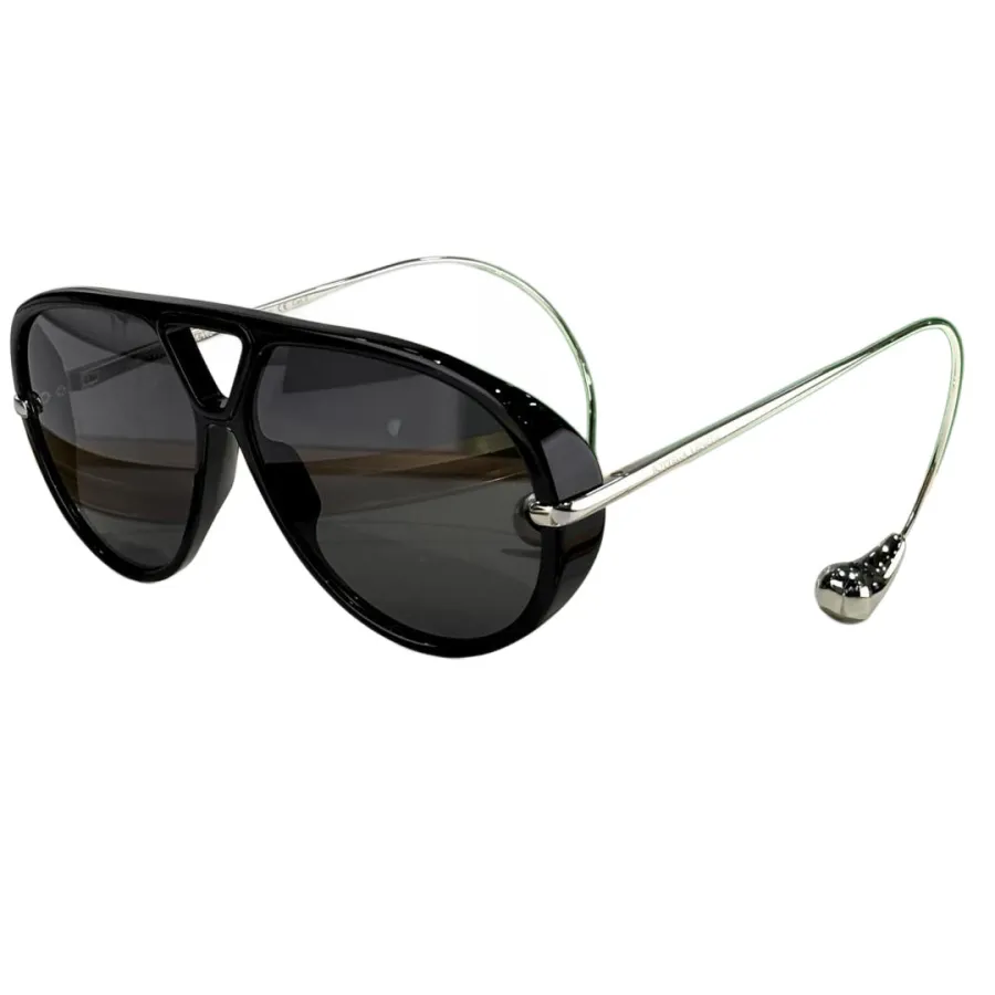 Bottega Veneta glasses black silver/black gold/transparent black/tawny/yellow/brown/yellow leopard/blue leopard color Size 63-12-145