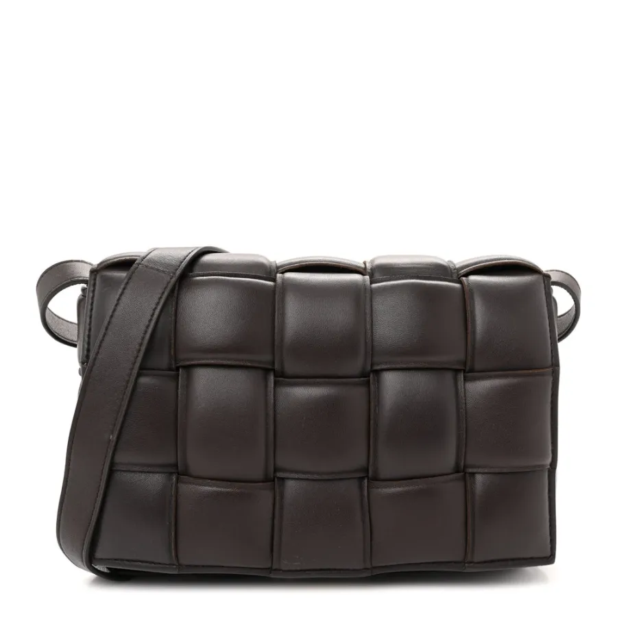 Bottega Veneta Maxi Intrecciato Padded Cassette Crossbody Bag Fondente Nappa Leather