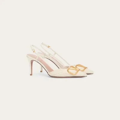 VALENTINO Sheepskin strappy heels