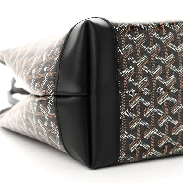 Goyard Bellechasse Biaude Tote MM Black Goyardine Canvas - Image 4