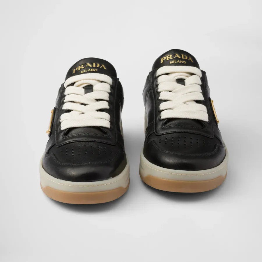 PRADA Black leather sneakers