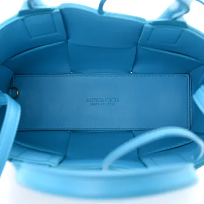 Bottega Veneta Maxi Intrecciato Mini Arco Tote Pool Grained Calfskin Leather