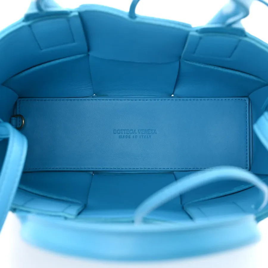 Bottega Veneta Maxi Intrecciato Mini Arco Tote Pool Grained Calfskin Leather