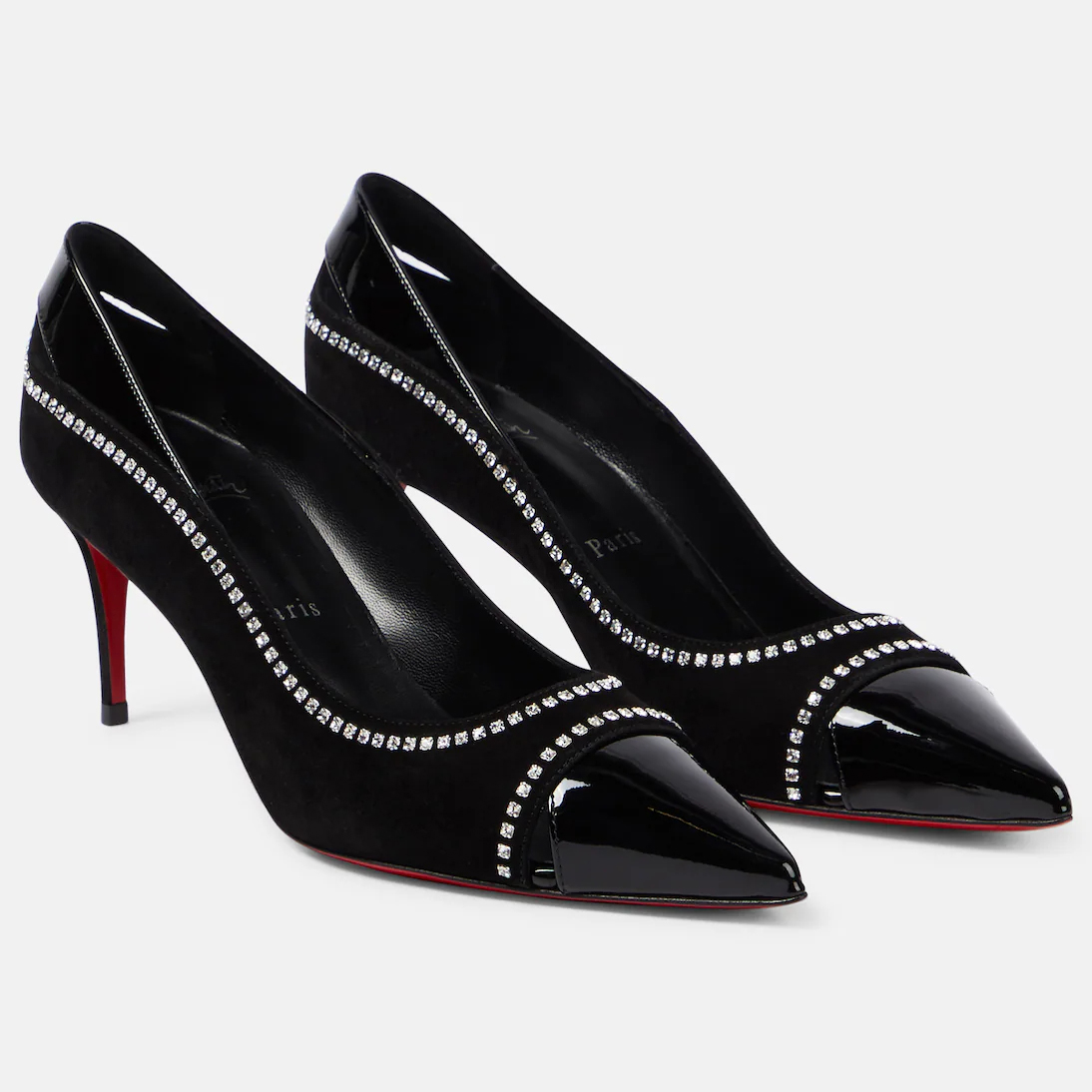 Christian Louboutin Salto alto preto verniz