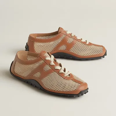 HERMES Kiga Sneakers Brown Sports Shoes