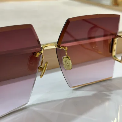 DIOR 30 MONTAIGNE square frame glasses burgundy/purple silver/black color Size 64口14-135