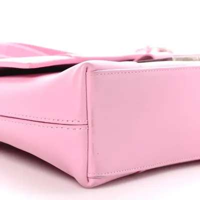 Balenciaga XS Downtown Shoulder Bag Candy Pink Semi-Shiny Smooth Calfskin Leather Silver Hardware