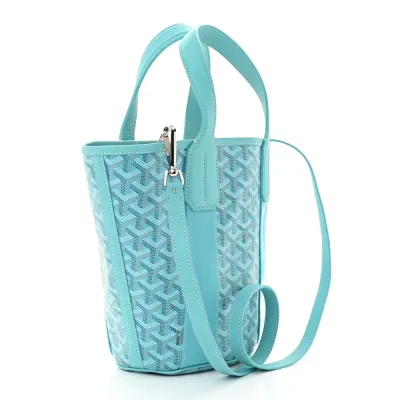 Goyard Belharra PM Bleu Turquoise Goyardine Canvas
