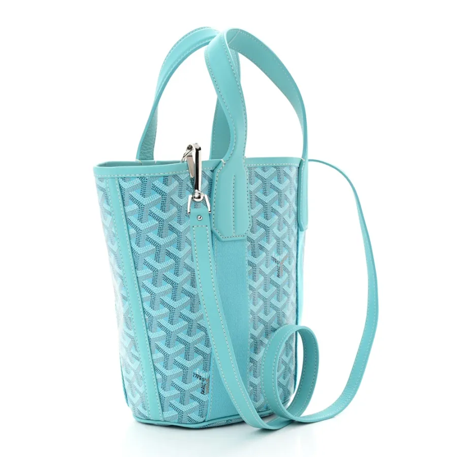 Goyard Belharra PM Bleu Turquoise Goyardine Canvas