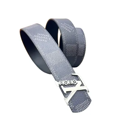 Louis Vuitton Men's Flower Buckle Reversible Belt In Black/Brown Dimension Calfskin With Gold/Silver Hardware 40mm