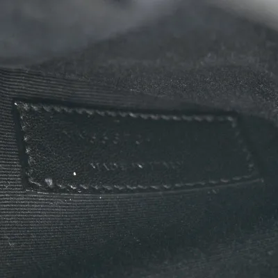 Saint Laurent Medium Uptown Pouch Black Grain De Poudre Leather Gold Hardware