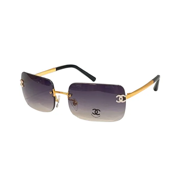 CHANEL square frame glasses black/pink/purple/tawny/grey/blue/lilac/bone color size 55-19-130 - Image 2