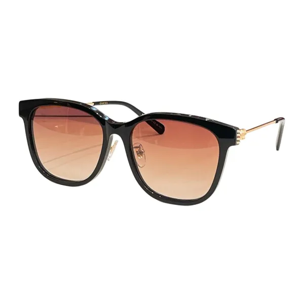 Gucci Wayfarer glasses green/eggplant/leopard brown/red brown/black/natural salmon/black gold/red gold/leopard color Size 56口16-145 - Image 6