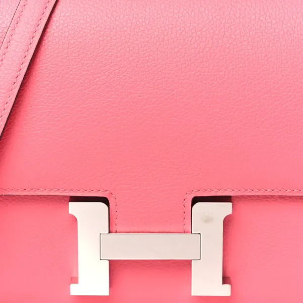 Hermès Constance 18 Rose Azalée Evercolor Leather Palladium Hardware - Image 9