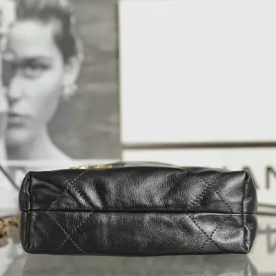 Chanel 22bags Black pearl chain Shoulder Bags